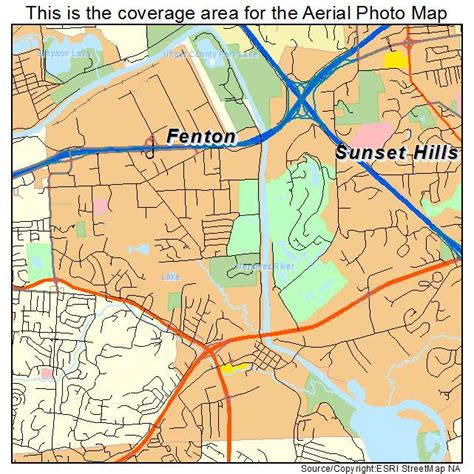 fenton missouri map|aerial map of fenton mo.